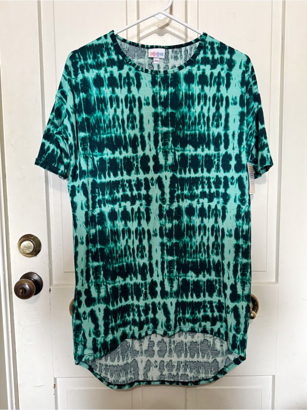 Lularoe Mint & Teal Irma High-Low Tunic Style Shirt Size XXS NWT